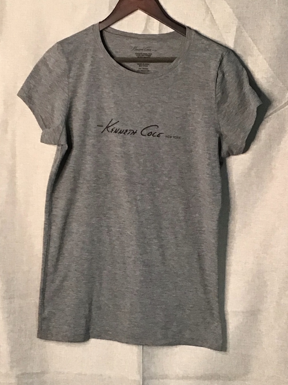 Kenneth Cole Heather Gray Short Sleeve Logo Tee